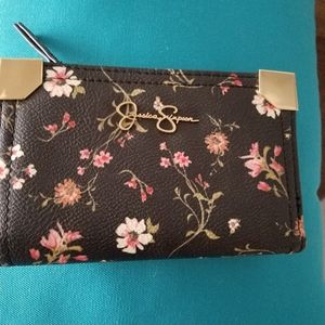 Jessica Simpson wallet 4x6 black/floral